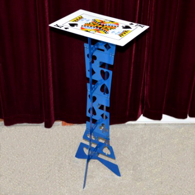 折叠魔术桌(蓝色,扑克桌面)--中国魔术道具